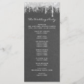 Silver Tropfens Event Wedding Program Formal Gray Programm (Rückseite)