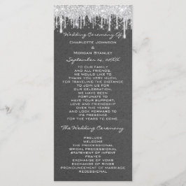 Silver Tropfens Event Wedding Program Formal Gray Programm