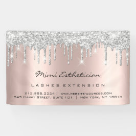 Silver Tropfens Rose Gold Blush Eyelash Makeup Bri Banner