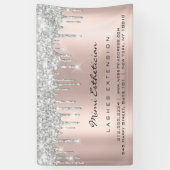 Silver Tropfens Rose Gold Blush Eyelash Makeup Bri Banner (Vertikal)