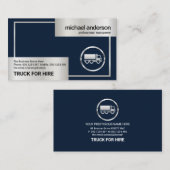Silver Truck Box Border Frame Logistics Treiber Visitenkarte (Vorne/Hinten)