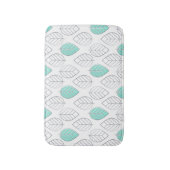 Silver & Turquoise Chic & Modern Leaf Design Badematte (Vorderseite Vertikal)