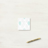 Silver & Turquoise Chic & Modern Leaf Design Post-it Klebezettel (Auf Schreibtisch)