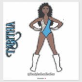 Silver & Turquoise Dancer #1 Aufkleber (Blatt)