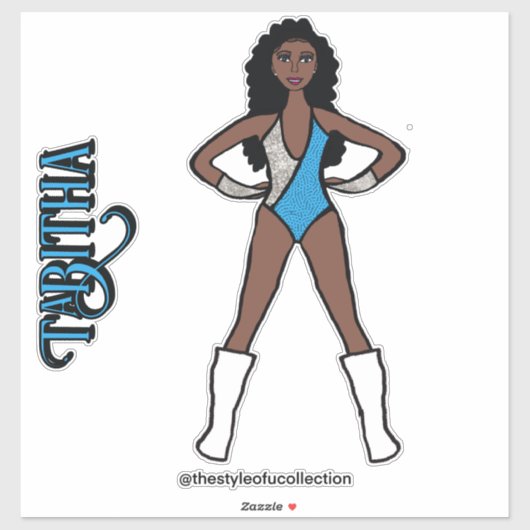 Silver & Turquoise Dancer #1 Aufkleber (Blatt)