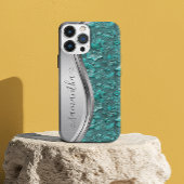 Silver Turquoise Imitats Toolted Leather Cowgirl iPhone Hülle