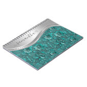 Silver Turquoise Imitats Toolted Leather Cowgirl Notizblock (Linke Seite)