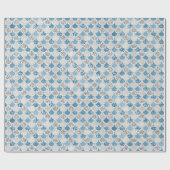 Silver Turquoise Pearl Glitzer Mermaid Geschenkpapier (Flach)