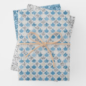 Silver Turquoise Pearl Glitzer Mermaid Geschenkpapier Set (Beispiel)