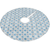 Silver Turquoise Pearl Glitzer Mermaid Polyester Weihnachtsbaumdecke (Schrägansicht)