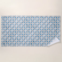 Silver Turquoise Pearl Glitzer Mermaid Strandtuch