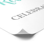 Silver Turquoise Retirement Party Custom 18x24 Poster (Ecke)