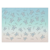 Silver Turquoise Sea Turtles Aloha Coastal  Tischdecke (Vorderseite (Horizontal))