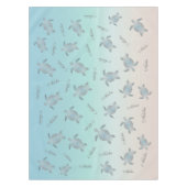 Silver Turquoise Sea Turtles Aloha Coastal  Tischdecke (Vorderseite)