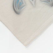 Silver Turquoise Sea Turtles Pattern Coastal Fleecedecke (Ecke)