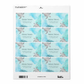 Silver Turtle Blue Ink Coastal QR Code (Vorne)