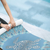 "Silver Turtle Radiance" | Monogram Beach Yogamatte