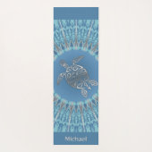 "Silver Turtle Radiance" | Monogram Beach Yogamatte (Rückseite)