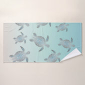 Silver Turtles Beach Stil Türkis Küste Badehandtuch (Badehandtuch)
