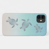Silver Turtles Beach Stil Türkis Küste Case-Mate iPhone Hülle (Rückseite (Horizontal))