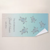 Silver Turtles Beach Style Badehandtuch (Badehandtuch)