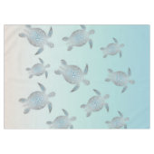 Silver Turtles Beach Style Coastal Tischdecke (Vorderseite (Horizontal))