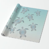 Silver Turtles Beach Style Geschenkpapier (Ungerollt)
