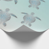 Silver Turtles Beach Style Geschenkpapier (Ecke)