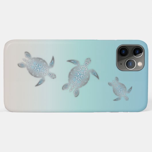 Silver Turtles Beach Style | Küste Case-Mate iPhone Hülle (Rückseite (Horizontal))