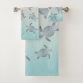 Silver Turtles Beach Style Maritime Küste Badhandtuch Set (Insitu)