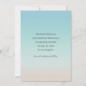 Silver Turtles Beach Style Save the Date Card Einladung (Rückseite)