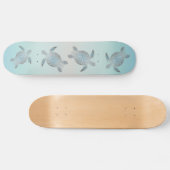 Silver Turtles Beach Style Skateboard (Horizontal)