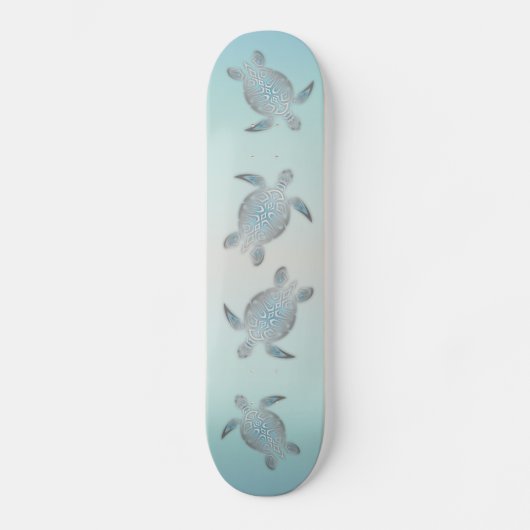 Silver Turtles Beach Style Skateboard (Vorderseite)