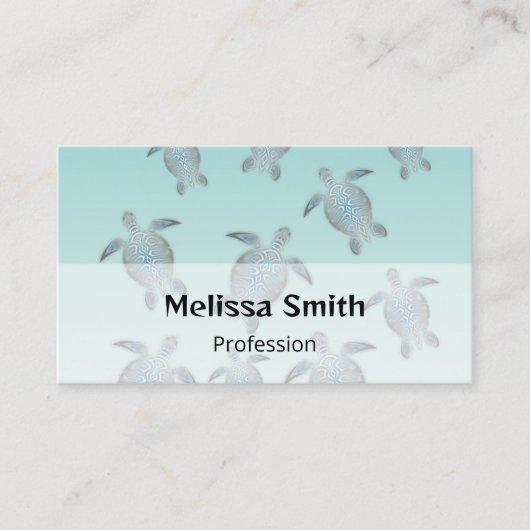 Silver Turtles Beach Style Visitenkarte (Vorderseite)