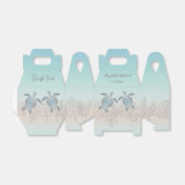 Silver Turtles Beach Wedding Custom Vielen Dank Geschenkschachtel (Ungefaltet)