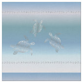 Silver Turtles Blue Gradient Pattern Stoff (Nahaufnahme)