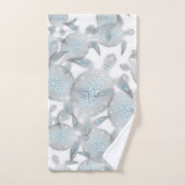 Silver Turtles  Pattern Nautical Badhandtuch Set (Handtuch)