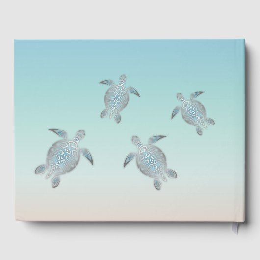Silver Turtles Turquoise Coastal Beach House Gästebuch (Rückseite)