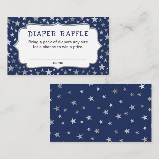 Silver Twinkle Star-Gewinnspiel-Lose Begleitkarte (Vorne/Hinten)