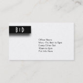 Silver Two Side Business Card Visitenkarte (Rückseite)