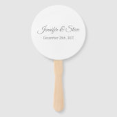 Silver Two wird ein Hochzeitsfans-Set Fächer (Rückseite)