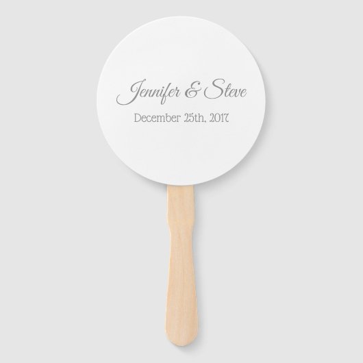 Silver Two wird ein Hochzeitsfans-Set Fächer (Rückseite)