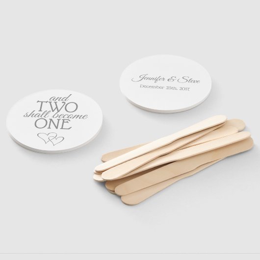 Silver Two wird ein Hochzeitsfans-Set Fächer (Non-assembled)