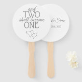 Silver Two wird ein Hochzeitsfans-Set Fächer (Vorne und Hinten)