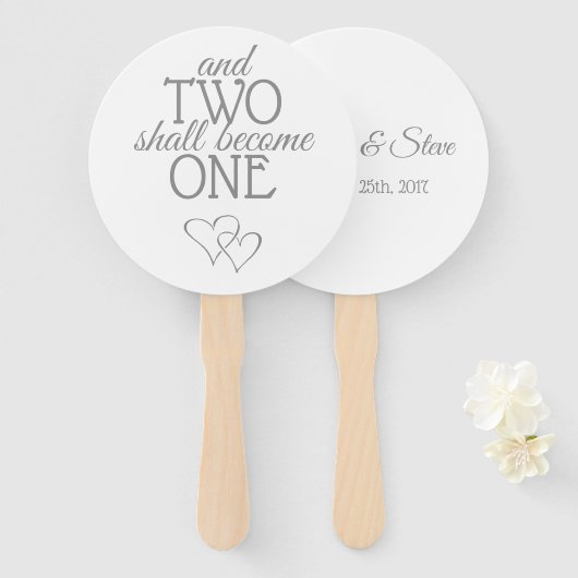 Silver Two wird ein Hochzeitsfans-Set Fächer (Vorne und Hinten)