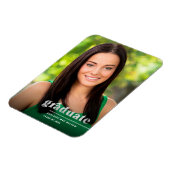 Silver Typografy 2025 Foto Graduate Ankündigung Magnet (Linke Seite)