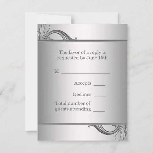 Silver UAWG RSVP Karte (Rückseite)