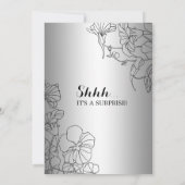 Silver Überraschung 30. Geburtstag Party Einladung (Rückseite)