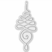 Silver Unalome  Aufkleber (Vorderseite)