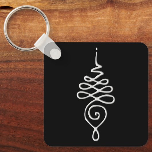 Silver Unalome Schlüsselanhänger (Vorderseite)